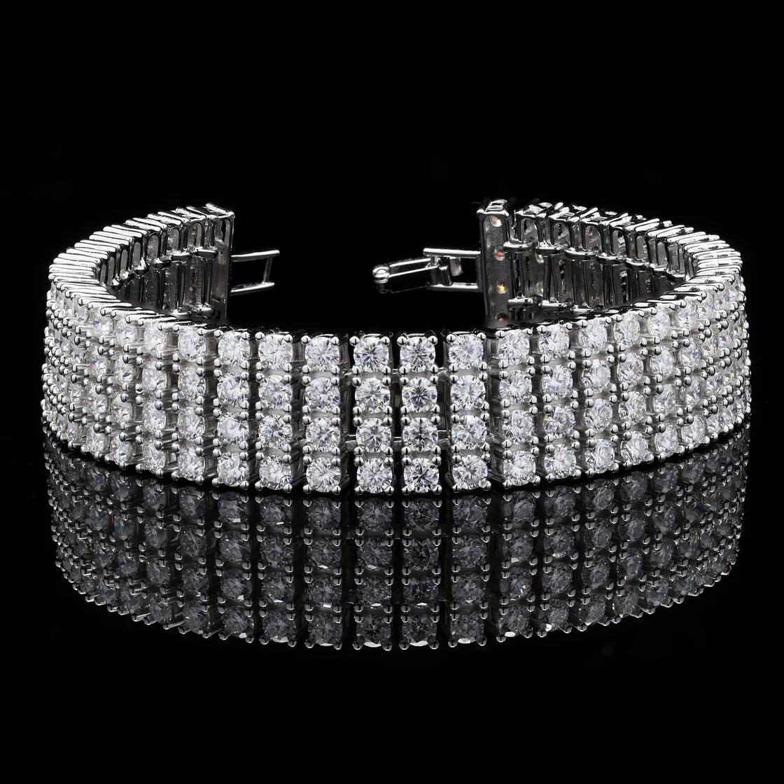 4 Layer Tennis Moissanite Bracelet