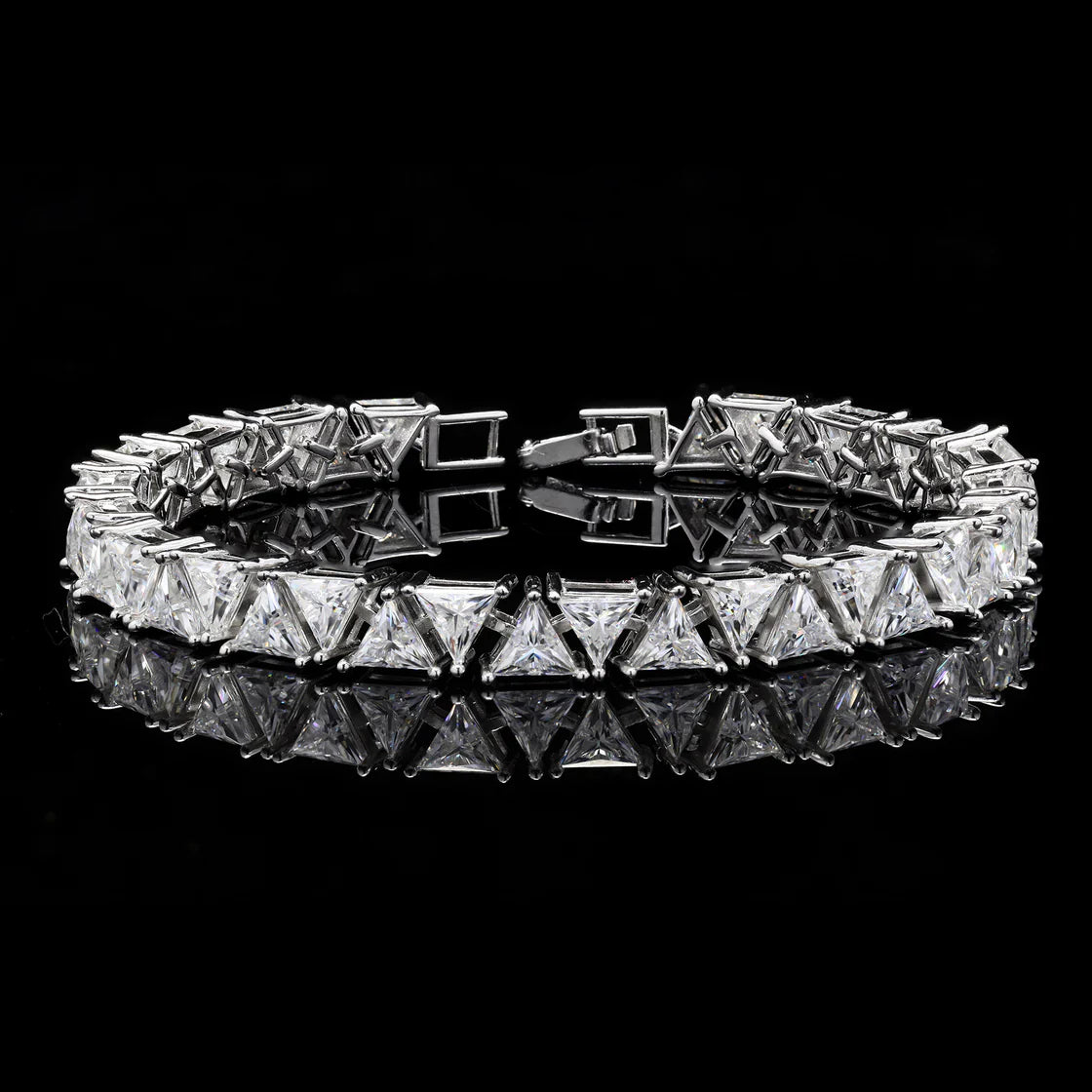 Trillion Cut Moissanite Bracelet