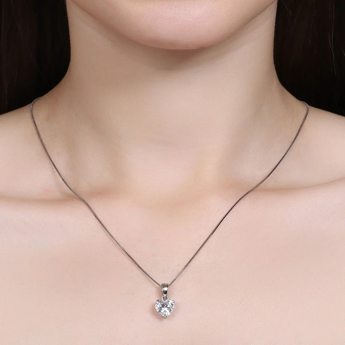 Heart Shape Solitaire Pendant