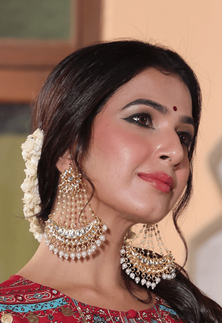 Kundan Chaandbali Earrings - Classic Megamart