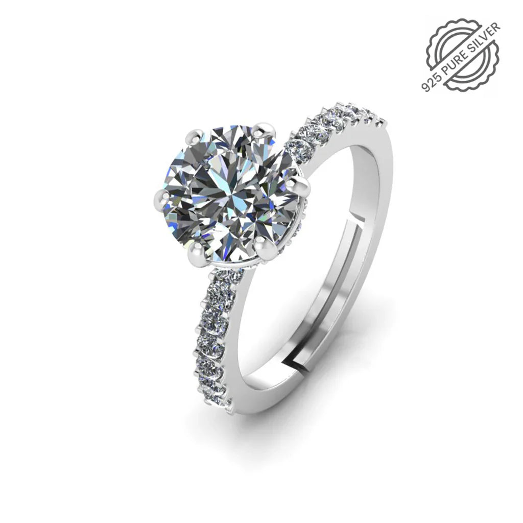 Centre Charm Solitaire Ring