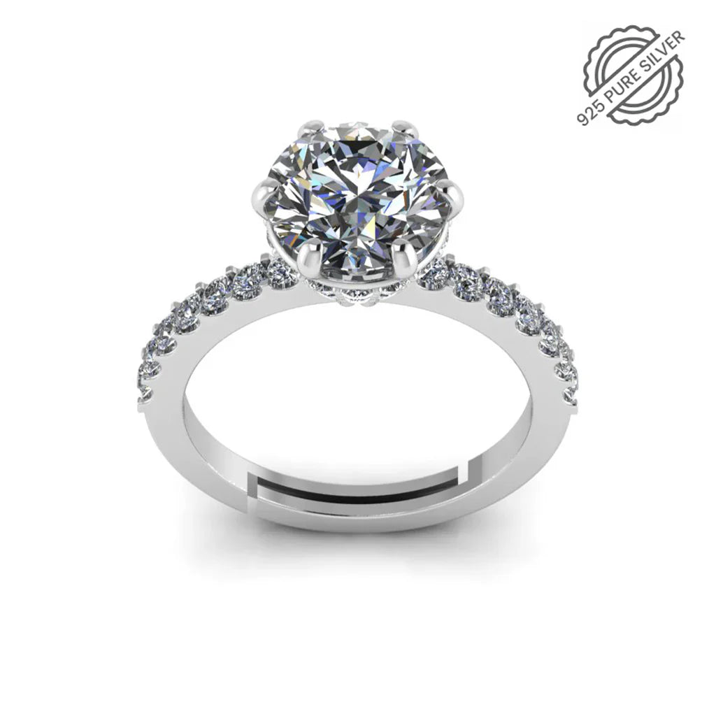 Centre Charm Solitaire Ring