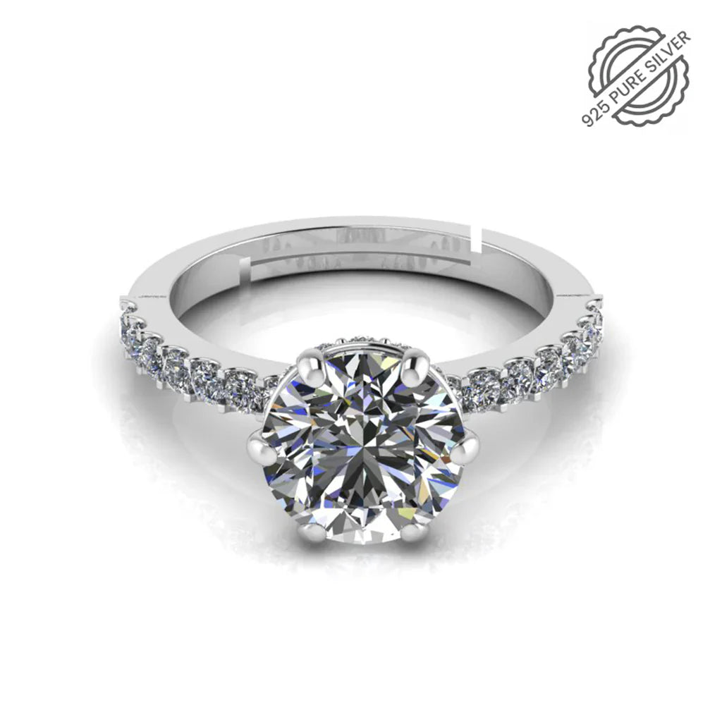 Centre Charm Solitaire Ring