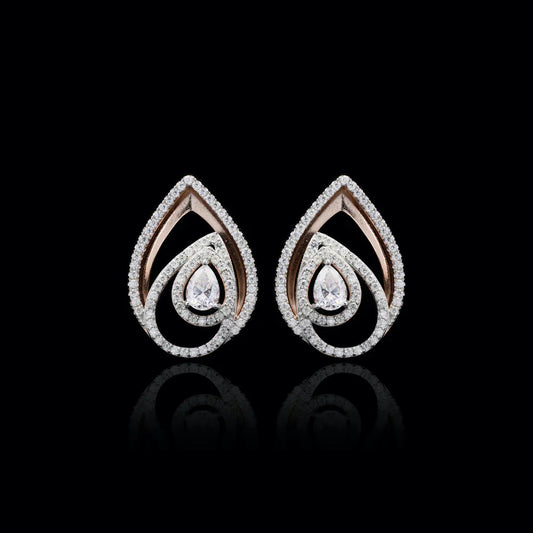 Leaf Layer Moissanite Earrings