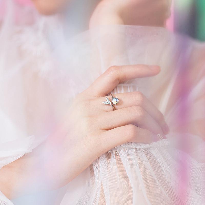 Dolphin Moonstone Ring