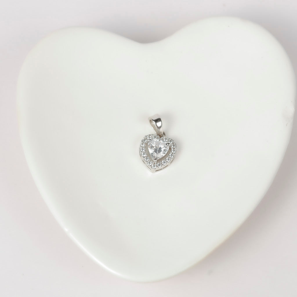 Solitaire Heart Pendant