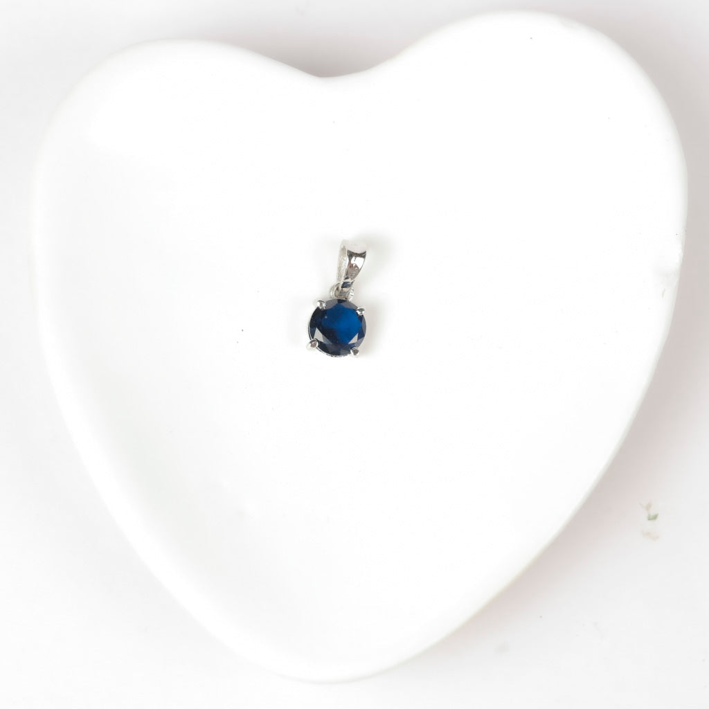 Blue Solitaire Pendant