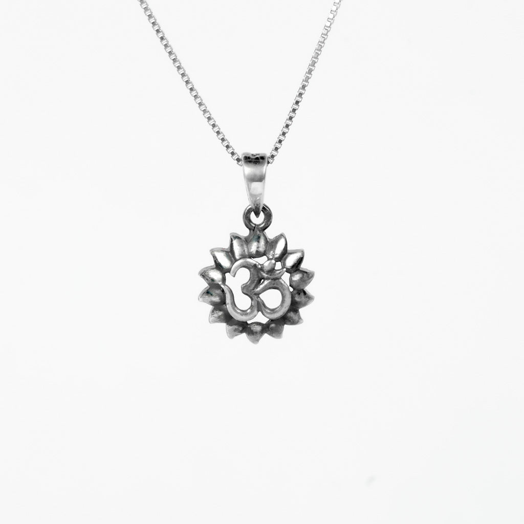 Oxidised Om Pendant