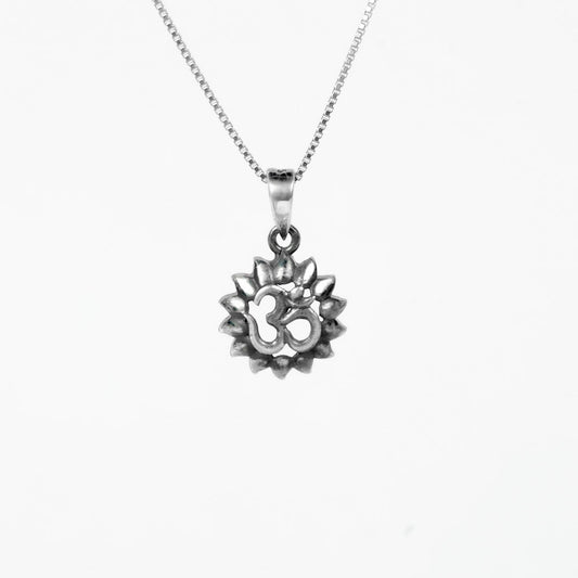 Oxidised Om Pendant