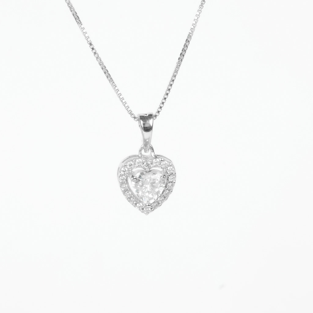 Solitaire Heart Pendant