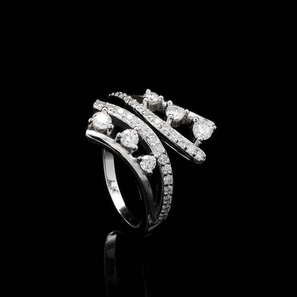 Open Moissanite Ring