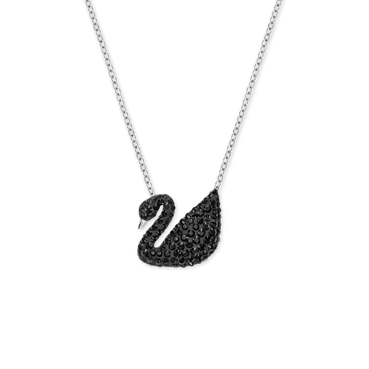 Black Iced Swan Pendant