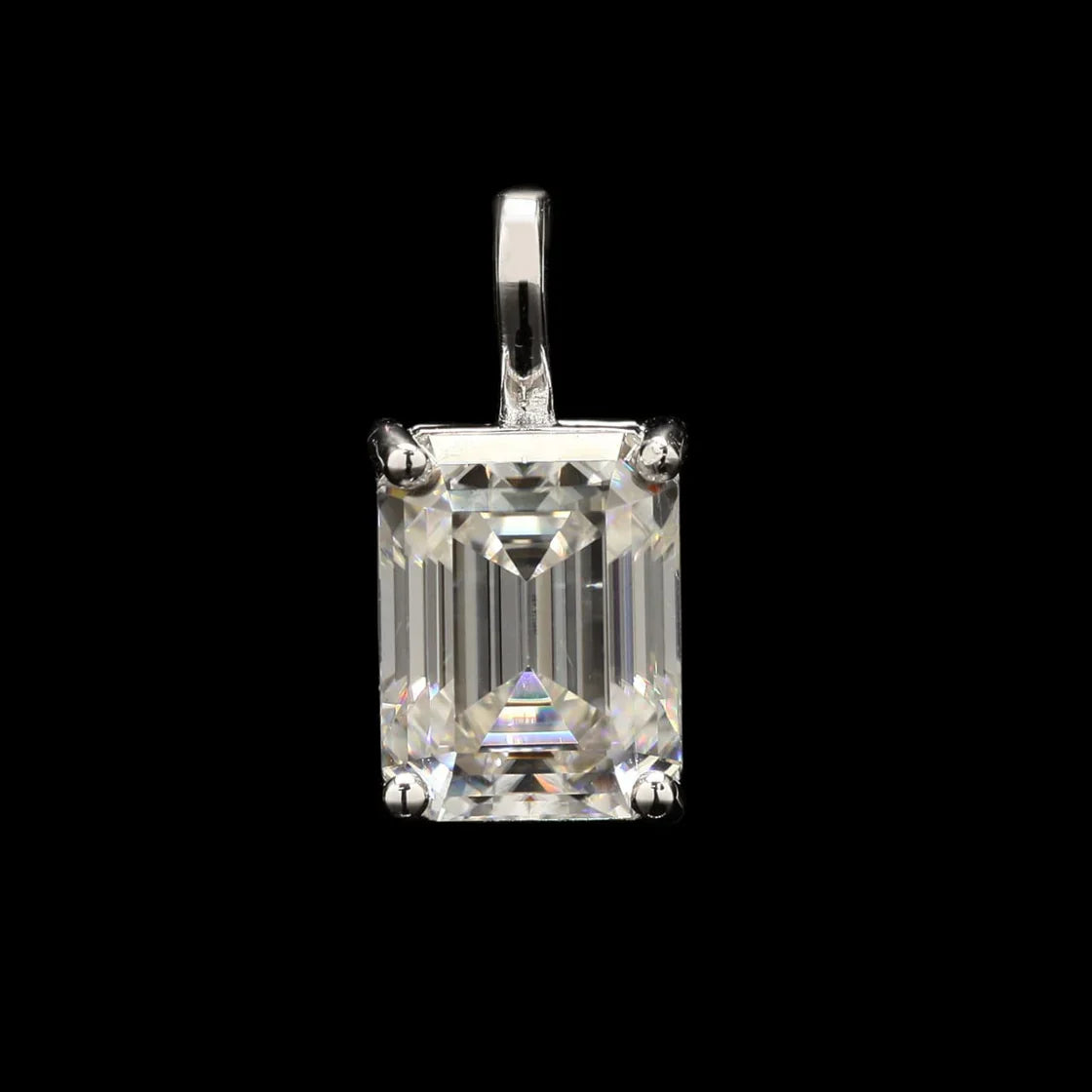 Emerald Moissanite Pendant