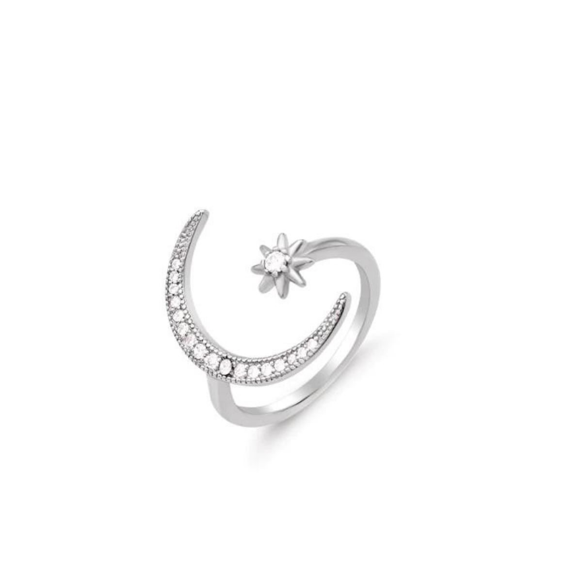 Moon and Star Ring